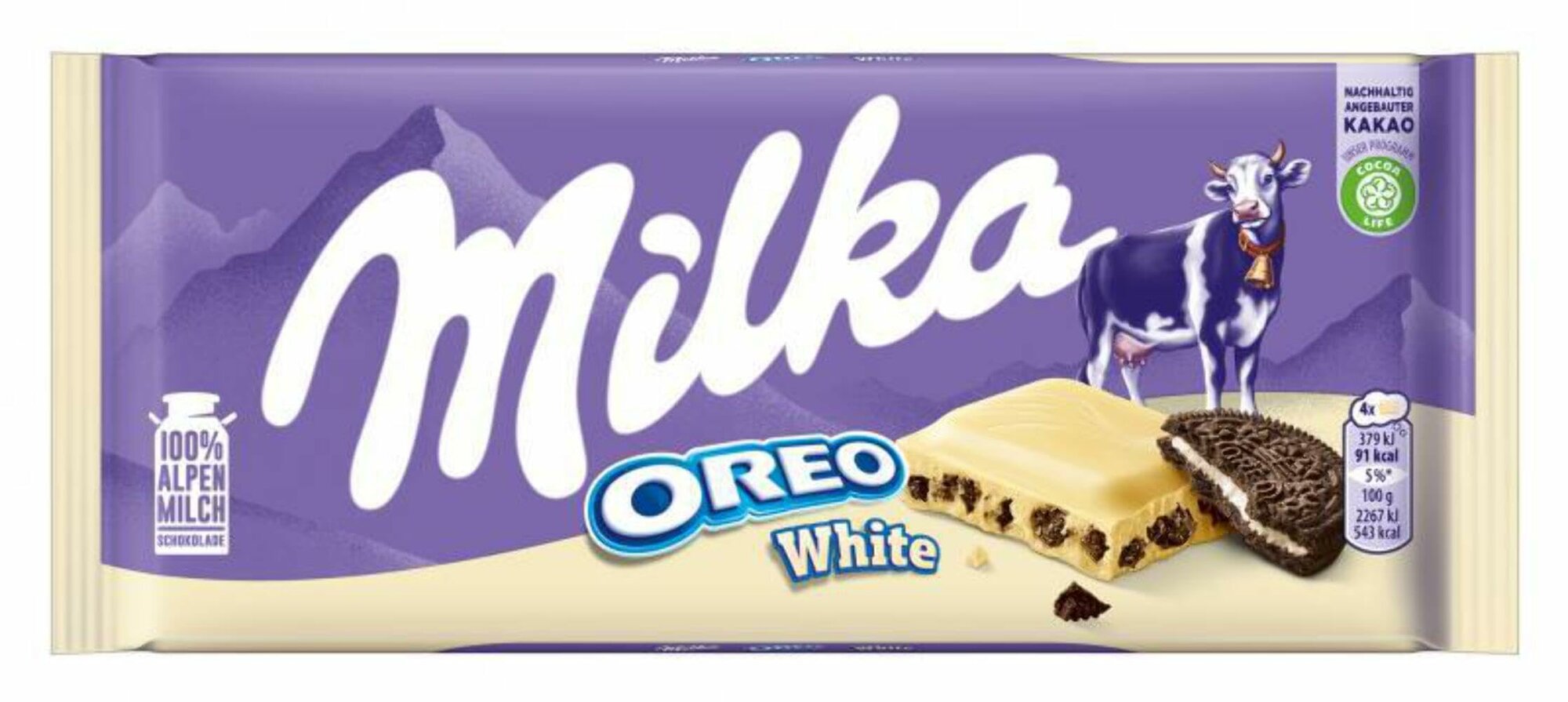 Шоколад Milka Bubbly Oreo White Польша 100гр