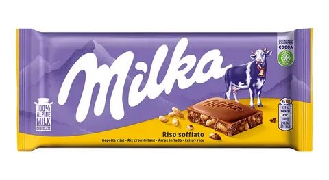 Шоколад Milka Riso soffiato Польша 90гр