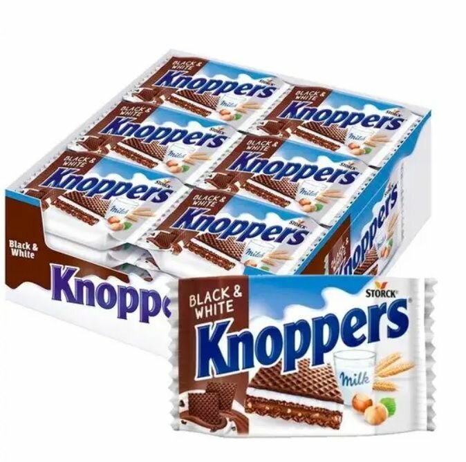 Ваф.Печенье Knoppers Black&White 25гр Польша