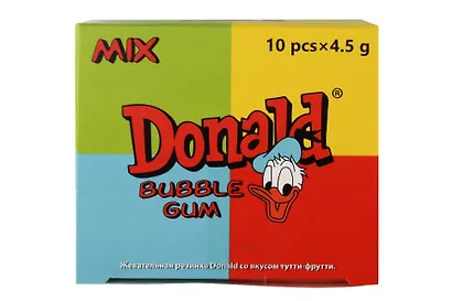 Жевательная резинка DONALD 10шт Пакестан