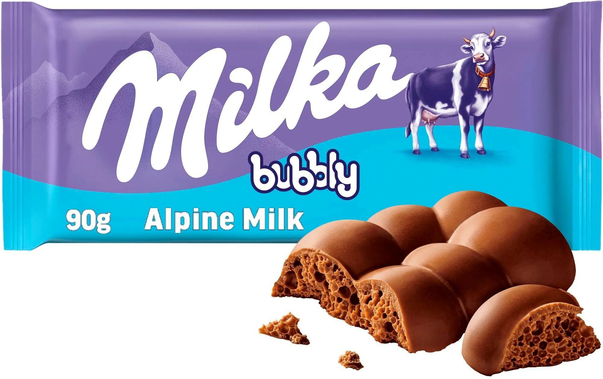 Шоколад Milka Bubbly Alpine Milk Польша 90гр