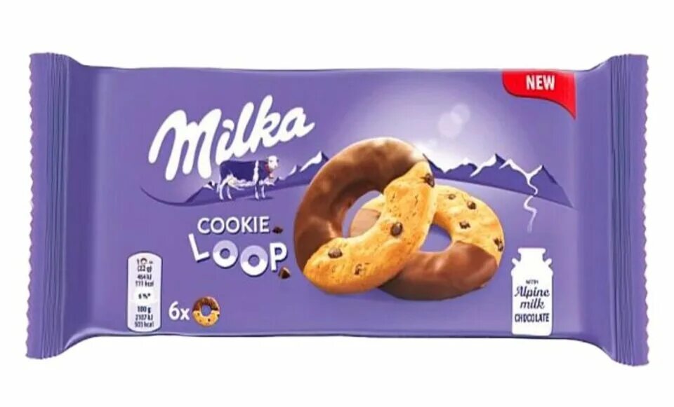 Печенье Milka LOOP Cookie 132гр
