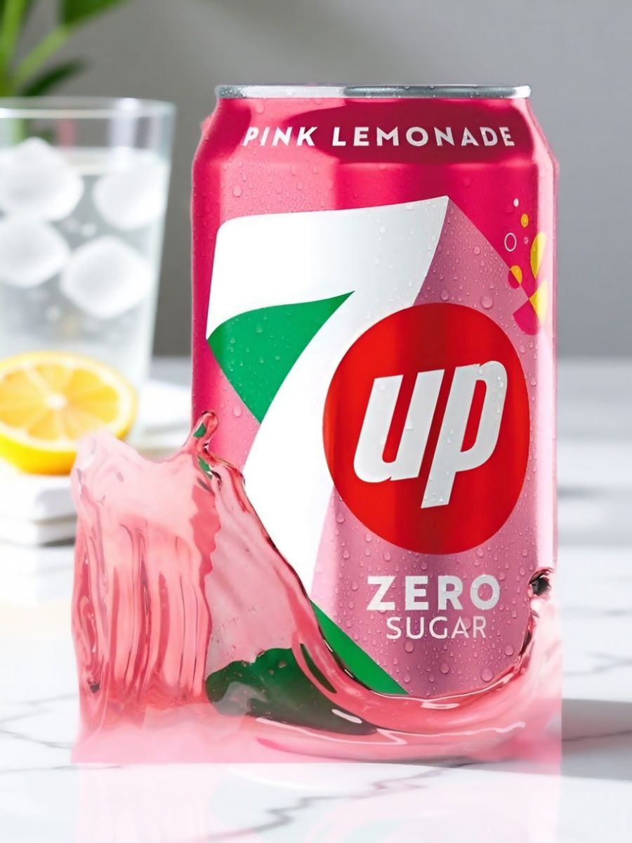 Газ.напиток 7UP PINK Lemonade Zero 330мл ж/б Англия