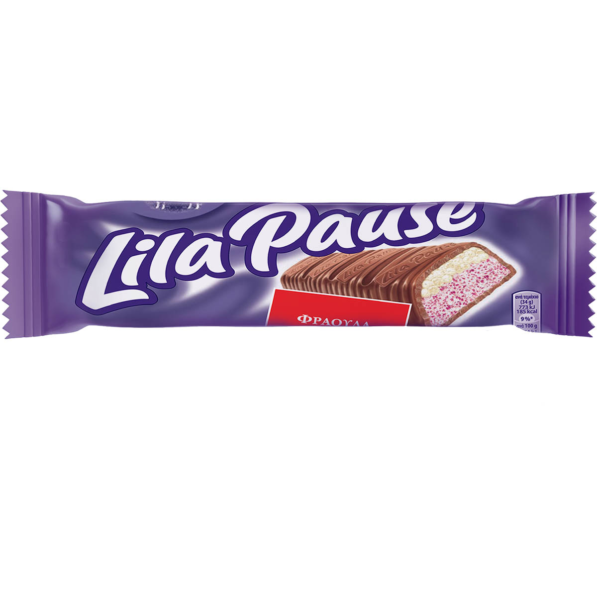 Батончик Milka Lila Pause Клубника 34гр 