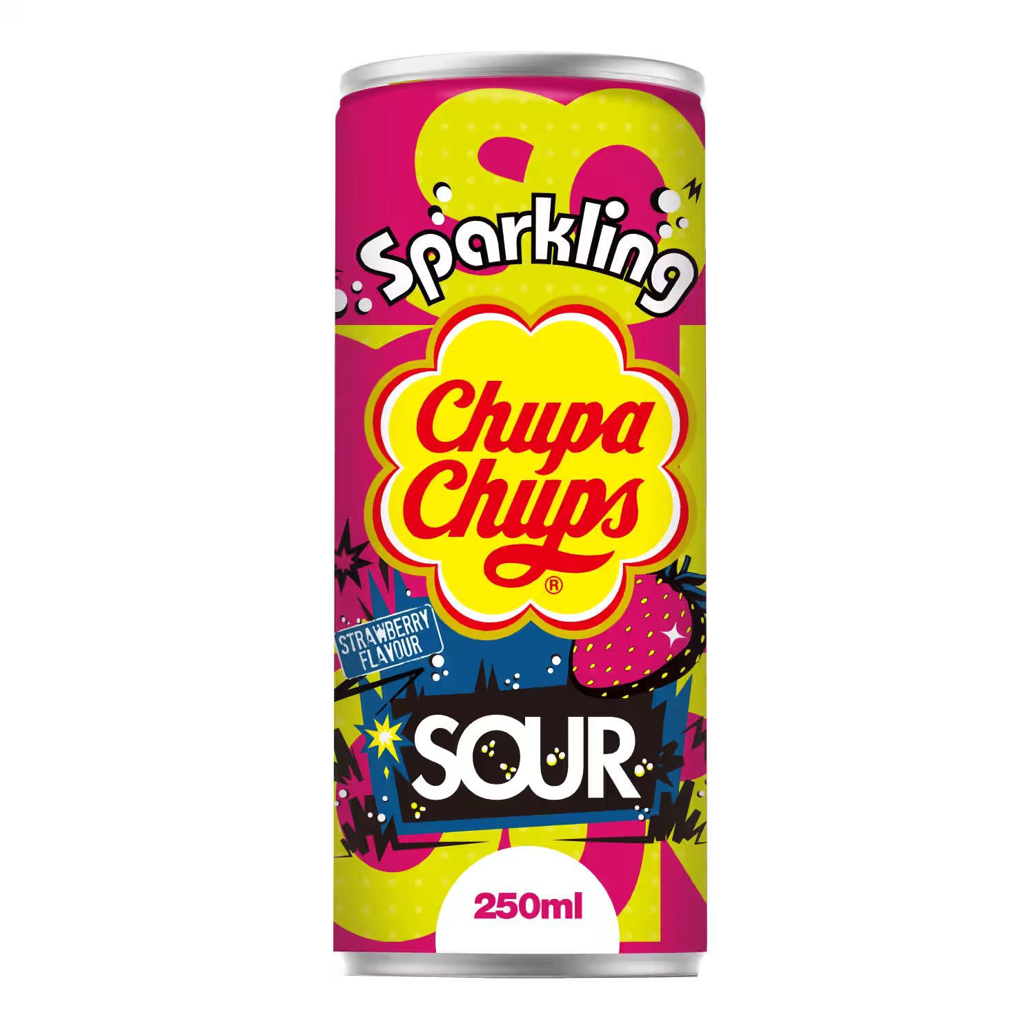Напиток газ Chupa Chups SOUR strawberry 0,25 Корея