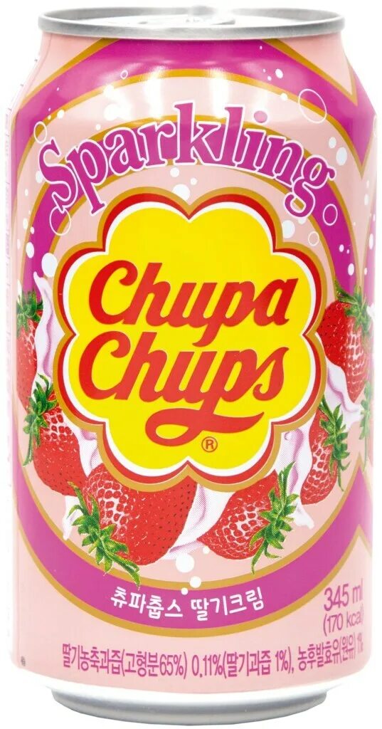напиток газ Chupa Chups STREAWBERRY CREAM 0,345 Корея
