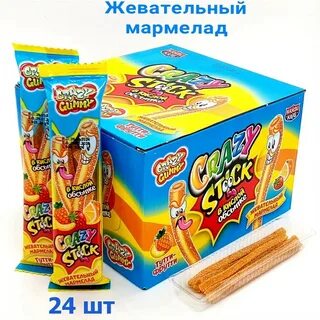 Мармелад "Crazy stick" Тутти фрутти 20 гр. 