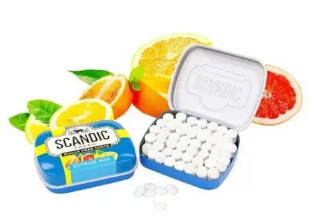 Конфеты SCANDIC без сахара "Цитрусовый микс" 14гр.