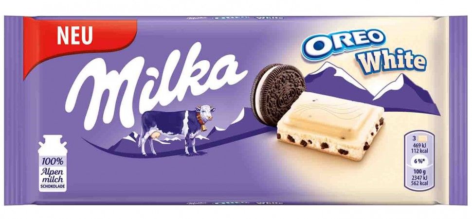 Шоколад Milka White OREO Польша 100гр