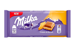 Шоколад Milka Cream&Biscuits Польша 100гр