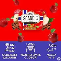 Конфеты SCANDIC без сахара "Пряное яблоко" 14гр.