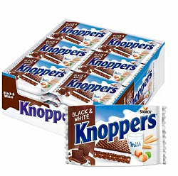 Ваф.Печенье Knoppers Black&White 25гр Польша