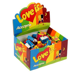 LOVE IS жев резинка в ассорт