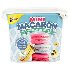 Печенье Mini Macaron Sandwich Smooth Vanilla Mousse вкус ванильного мусса 44гр Китай