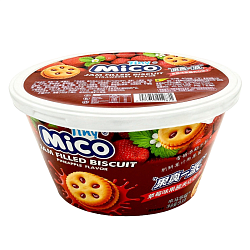 Печенье Tiny Mico Jam Filled Biscuit Strawberry вкус клубники 93гр Китай