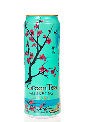 Напиток AriZone зелёный чай Zero Green Tea with Ginsehg Женьшень 650мл