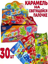 Карамель на палочке блестящая и свет палочка