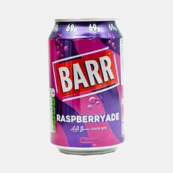Сильногазированный напиток BARR Raspberryade No Sugar со вкусом малины (без сахара) 330мл